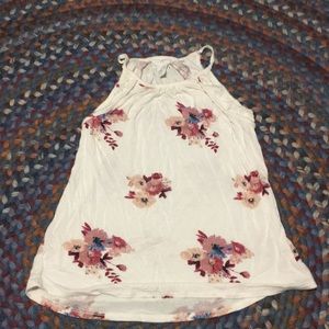 Floral string tank top